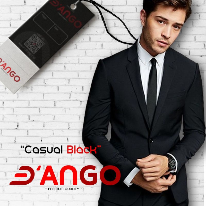 Blazer Casual Black | Blazer pria murah | Jas Blazer hitam polos
